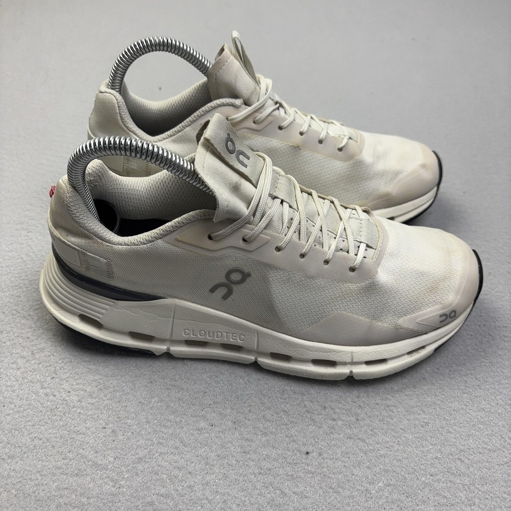 On Cloudnova Form Shoes Womens Size 7.5 White CloudTec Running Sneakers Mesh